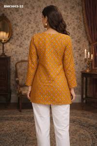 Top Quality Muslin with Digital Print Readymade Short <b>Kurta</b>-Top Manufacturer from Surat <b>Woman</b> Fashion Wholesale Supply - Product Image 4