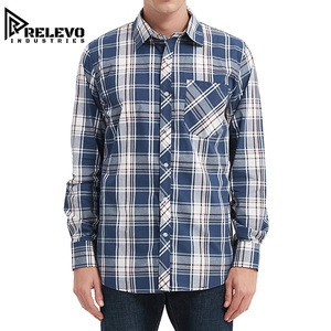 เสื้อเชิ้ตผู้ชายลายสก็อต แขนยาว ผ้าฝ้ายฟลานเนล คุณภาพสูงแบบ OEM เสื้อเชิ้ตผู้ชายแขนยาวลายสก็อต ผ้าฝ้ายลำลองติดกระดุม - Product Image 3