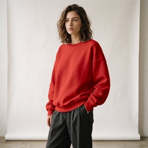 Sweat-shirt pour femme coupe classique, broderie 3D personnalisée, col rond en coton, streetwear décontracté haut de gamme, fabricant - Product Image 2