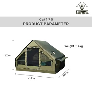 เต็นท์แคมป์ปิ้งเป่าลม CAMPMATA CM170 สำหรับครอบครัว 4-5 คน ขนาด 300x210x200 ซม. สีเขียวมะกอก กว้างขวาง ทนทานต่อสภาพอากาศ เหมาะสำหรับแกลมปิ้ง - Product Image 2