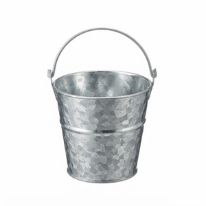 Wholesale Suppliers Galvanized Metal <b>Bucket</b> Outdoor Garden Planter Pail Silver <b>Tin</b> Decorative <b>Bucket</b> for Party Ice and Flower Po - Product Image 1