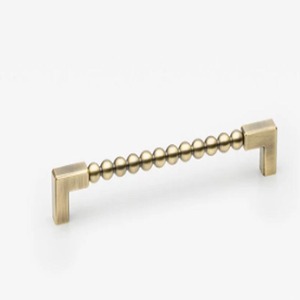 Tirador de Barra para Muebles de Cocina de Latón Tradicional con Diseño de Cuentas, Herraje Metálico Sólido y Duradero - Product Image 2