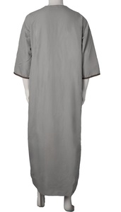 Best Selling Three Quarter <b>Men</b> Thawb Ethnic Khamis Arab Islamic Premium <b>Thobe</b> Breathable Custom Cotton Omani Thobes for Man - Product Image 3