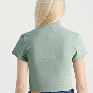 Camiseta Corta Ligera para Mujer con Acabado Suave, Camiseta Corta para Mujer para Actividades al Aire Libre - Product Image 5