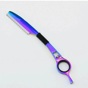 Professional Rainbow Plasma Coated Hair Thinning <b>Razor</b> Kit Ergonomic Stainless Steel Barber Salon Texturizing Cutting <b>Razors</b> - Product Image 2