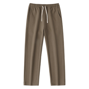 Pantalon de jogging pour homme en coton sergé 350 g/m², coupe droite, jambe large, taille élastique, pour le sport et les activités de plein air - Product Image 5