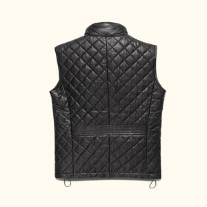 Chaleco de Cuero Acolchado Highlands para Hombre – Chaleco de Invierno Premium sin Mangas - Product Image 3