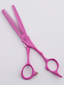 Ciseaux de coiffure professionnels Tegra en acier inoxydable chirurgical pour droitiers, 28 dents, manche moyen, kit pour barbier - Product Image 3