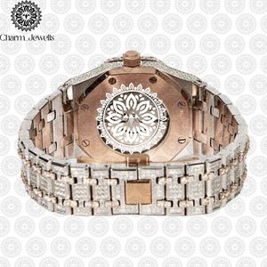 Montre de luxe Charm Jewells en acier inoxydable, boîtier carré de 40 mm, cadran ajouré, mouvement mécanique analogique, bracelet de mode pour homme, automatique - Product Image 5