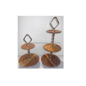 ชั้นวางเค้กไม้3ชั้นอุปกรณ์ทำเค้กสำหรับจัดแสดงและนำเสนอ - Product Image 6