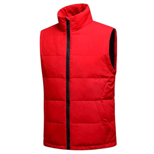 <b>Men's</b> Navy Blue Stand Collar Quilted Puffer <b>Vest</b> Windproof Lightweight Winter Outerwear Sleeveless Zipper Front Casual Style - Product Image 6