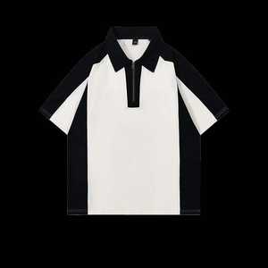 Camiseta Polo de Algodón 100% de 260 Gramos con Bloques de Color, Nueva Colección de Verano, Personalizada para Fabricantes de Ropa, con Cierre y Manga Corta para Hombre - Product Image 5