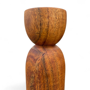 Acacia Wood <b>Candle</b> Holder Set of 3: Rustic Pillar <b>Candle</b> Stands By B H Brothers - Product Image 6
