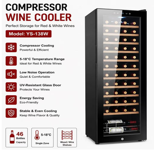 Armoire réfrigérée à <span class=keywords><strong>vin</strong></span> multi-températures, capacité jusqu'à 48 bouteilles de <span class=keywords><strong>vin</strong></span> - Product Image 1