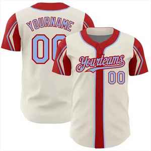 Conjunto de Uniforme de Béisbol Personalizado para Adultos, Camiseta de Béisbol Transpirable, 100% Poliéster, Manga Corta, Logotipo Frontal - Product Image 4
