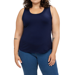 Camisetas sin mangas blancas y negras al por mayor, camisetas sin mangas de calidad de exportación, camisetas sin mangas informales para mujer de talla grande, camisetas sin mangas de diseño personalizado directo de fábrica - Product Image 3