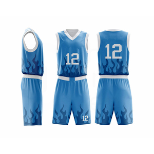 Conjunto de Camiseta de Baloncesto sin Mangas Unisex Azul Blanco 12, Sublimada, de Poliéster que Absorbe la Humedad, para Todas las Temporadas, Ajuste Atlético - Product Image 6