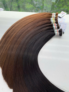 Extensions de cheveux vietnamiennes en vrac au prix de gros Double noyade 100 grammes Couleurs foncées 18 pouces - Product Image 6