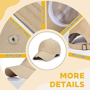 Casquette de baseball unisexe réglable en coton, casquette unie pour broderie de logo personnalisé - Product Image 3