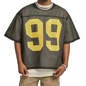 T-shirt surdimensionné en maille verte à manches courtes unisexe style streetwear respirant col rond coupe classique 100% coton écologique 200 GSM - Product Image 6