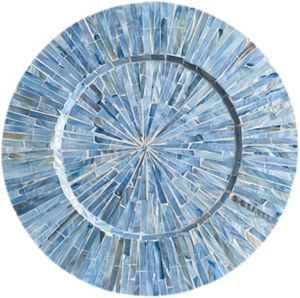 Eco-Friendly Seashell Mosaic <b>Decorative</b> <b>Plate</b> Natural MOP Shell Inlay Wooden Charger <b>Plates</b> For Fine Dining Hotel Table Bohemian - Product Image 4