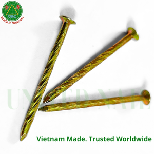 High Strength 1-3/8 Inch Yellow Plated Steel Nails with Screw-Shank from Vietnam | Clavos sueltos con recubrimiento amarillo - Product Image 6