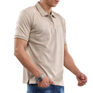 Polo homme premium, coupe classique, manches courtes, col rabattu et fermeture à deux boutons. - Product Image 6