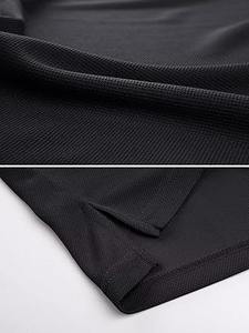 Custom Embroidered Logo Regular Fit 100% Navy Blue Stretch Cotton Pique <b>Polo</b> <b>Shirt</b> <b>with</b> Concealed Button Placket and Rib - Product Image 6