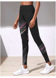 Nuevo conjunto de ropa activa para mujer, mallas de entrenamiento de cintura media alta transpirables sin costuras, Sujetador deportivo, mallas de Yoga informales con estampado de punto - Product Image 6