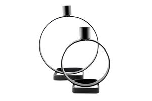 Modern Metal Candle Holder for Home Decor Iron <b>Candlestick</b> Holder with Matte Black Finished Elegant Tabletop Candle Stand - Product Image 3