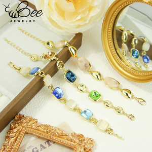 Pulsera de cristal de resina hecha a mano para mujer, estilo europeo, con piedras naturales italianas de colores únicos, para venta al por mayor. - Product Image 6