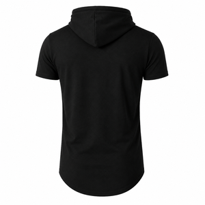 เสื้อฮู้ดแขนสั้นผ้าฝ้ายสำหรับผู้ชาย รับผลิตแบบ OEM ODM โรงงานผลิตเสื้อผ้าตามสั่ง ขายส่งเสื้อฮู้ด มีบริการส่งออกเสื้อฮู้ดจำนวนมาก - Product Image 5