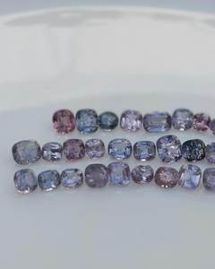 Spinel de Birmanie naturel, violet lavande, taille coussin, pierres précieuses en vrac pour la fabrication de bijoux, lot premium certifié IGI, couleur claire - Product Image 3