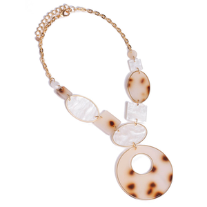 Collier géométrique irrégulier bohème, accessoires colorés, bijoux en résine colorée, cadeaux pour femmes - Product Image 5