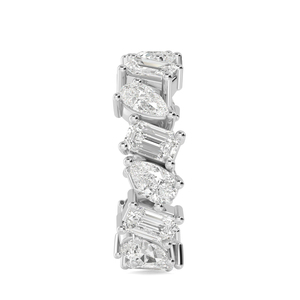 Anillo de Eternidad Moderno de Oro Rosa de 10K con 4.24 ct de Diamantes Cultivados en Laboratorio con Corte Esmeralda, Joyería Fina de Lujo Minimalista, Idea de Regalo - Product Image 6