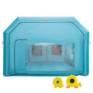 Cabina di Verniciatura Gonfiabile Portatile 28x15x10ft con Illuminazione LED per Verniciatura Auto, Versione Migliorata con 2 Ventilatori e Sistema di Filtraggio dell'Aria - Product Image 1