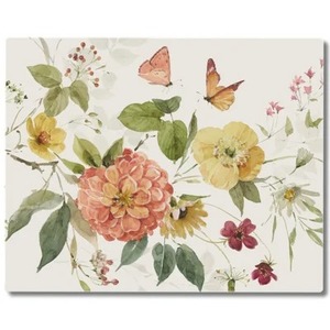 Tabla de Cortar Rectangular con Diseño Floral, Antideslizante, para Cocina, en Paquete Individual - Product Image 1