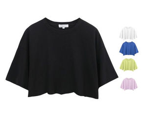 T-shirt court personnalisé pour femme, T-shirt ajusté, T-shirt en coton vierge personnalisable, T-shirts oversize personnalisés pour femme - Product Image 1
