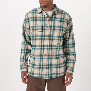 Custom Bulk <b>Mens</b> High Quality Brushed Cotton Plaid Hooded Flannel Streetwear Winter Jacket Eco-Friendly Heavyweight <b>Thermal</b> - Product Image 1