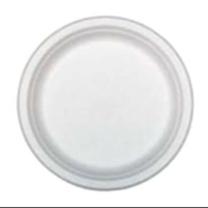 Assiette ronde en bagasse blanche de 6 pouces, jetable, en fibre de canne à sucre, idéale pour les plats à emporter et la restauration, au prix de gros - Product Image 4