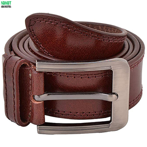 Ceinture formelle Naimat en cuir de vachette véritable, boucle à ardillon rectangulaire noire, durable, moulage monobloc, largeur 3,3 cm - Product Image 4
