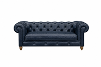 Canapé Chesterfield en cuir véritable trois places, dossier capitonné, accoudoirs roulés, style traditionnel, canapé de salon en cuir