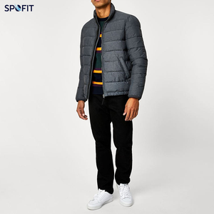 Customized High Quality Men's Winter Embroidered Casual Canvas <b>Jacket</b> <b>Light</b> <b>Weight</b> Thick Stand Collar Warm Waterproof Windproof - Product Image 3