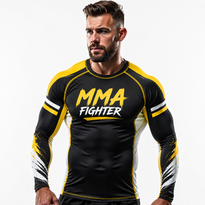 Fournisseur en gros OEM de Rash Guards MMA, vêtements de compression légers, durables, extensibles, sublimés, à manches courtes, pour BJJ Jiu Jitsu - Product Image 5