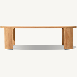 Table rectangulaire en teck écologique, style moderne, idéale pour les repas en plein air, en promotion. - Product Image 1