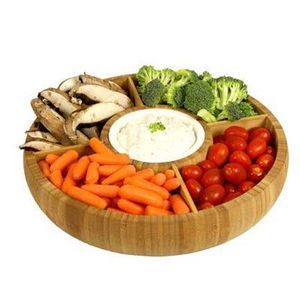 Plateau de service rond en bois naturel, fait main, décoratif, pour restaurant, hôtel, café, usage domestique, vente en gros - Product Image 1