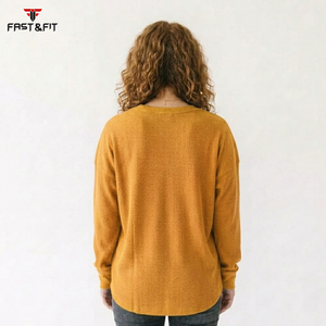 Prix de gros Pull oversize d'automne tricoté de haute qualité, style décontracté, respirant, anti-boulochage, logo personnalisé, Acheter - Product Image 5