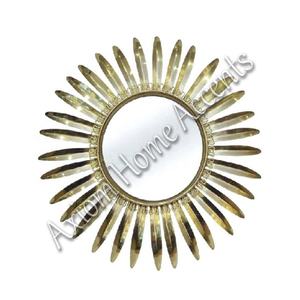 Handcrafted Wall <b>Mirror</b> With Distressed Metal <b>Frame</b> Ideal for Farmhouse or Rustic Style Interiors by Axiom Home Accents - Product Image 2