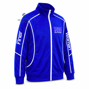 Sweat-shirt à capuche zippé pour femme Zeta Phi Beta Sorority, manches longues, col montant, veste de survêtement avec passepoil contrastant, fermeture éclair intégrale, idéal pour la détente - Product Image 2