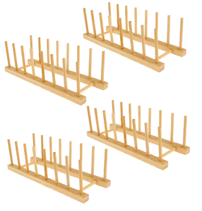 Support à assiettes en bois, porte-tasses et assiettes, organisateur de cuisine en bois, support à vaisselle en bois - Product Image 6
